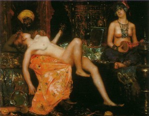 Oriental women in the harem